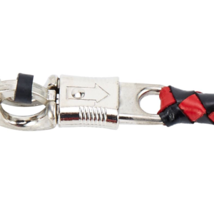 Get Back Whip - Black and Red Leather - With 8 Ball - 42 Inches - SKU GBW6-BALL8-DL