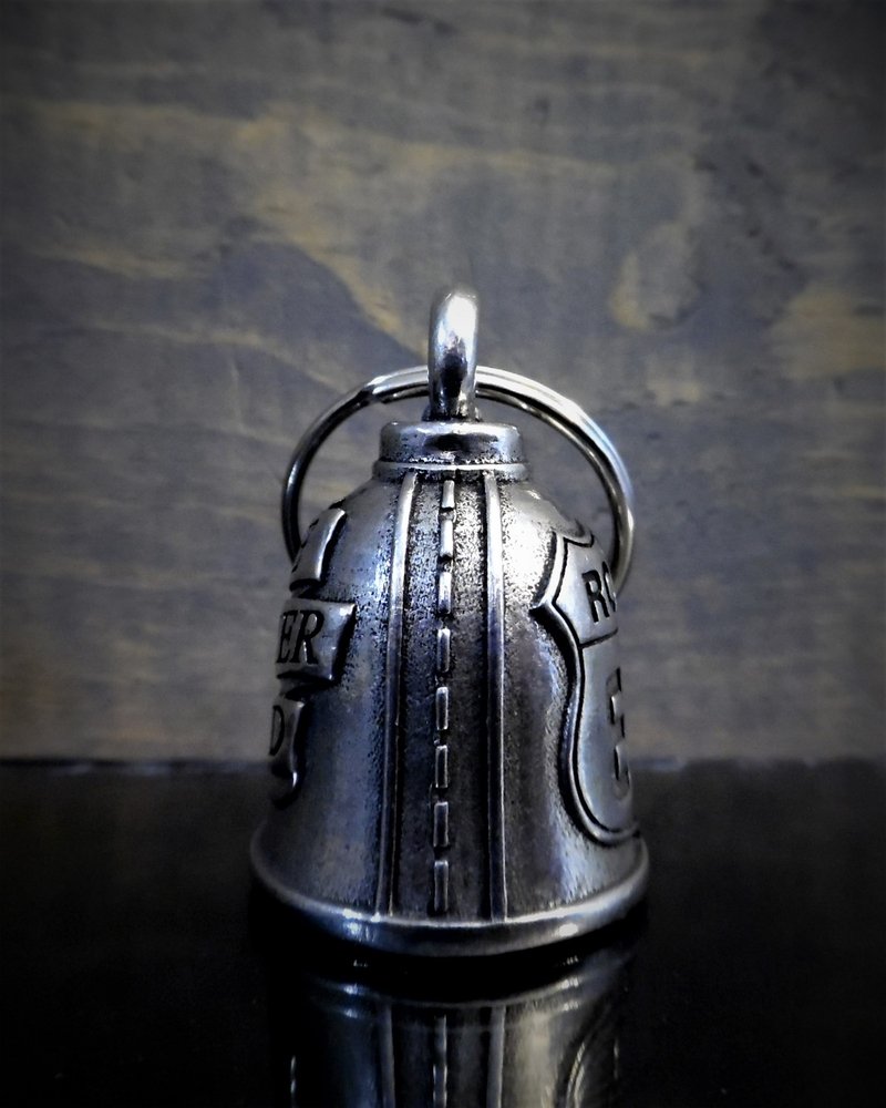 Route 66 - Pewter - Motorcycle Gremlin Bell - Made In USA - SKU BB32-DS