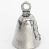 Dad Holding Child's Hand -  Pewter - Motorcycle Guardian Bell - Made In USA - GB-DAD-DS