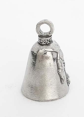 Dad Holding Child's Hand -  Pewter - Motorcycle Guardian Bell - Made In USA - GB-DAD-DS