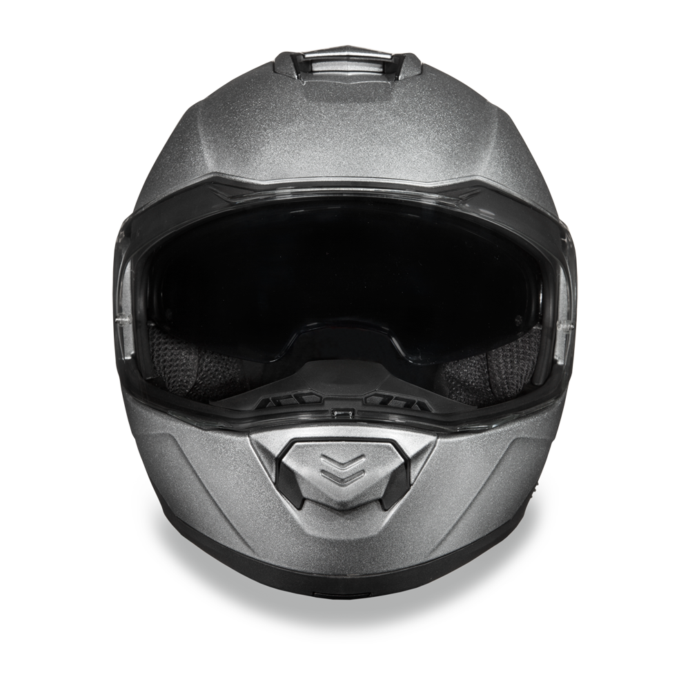 DOT Motorcycle Helmet - Silver Metallic - Modular - Full Face - MG1-SM-DH