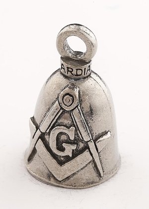 Masonic - Pewter - Motorcycle Guardian Bell® - Made In USA - SKU GB-MASONIC-DS
