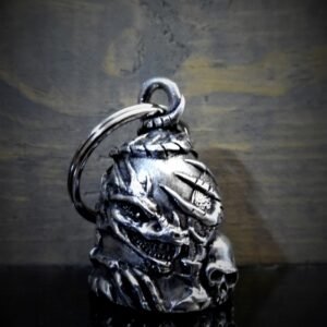 Skull Dragon - Pewter - Motorcycle Spirit Bell - Made In USA - SKU BB55-DS