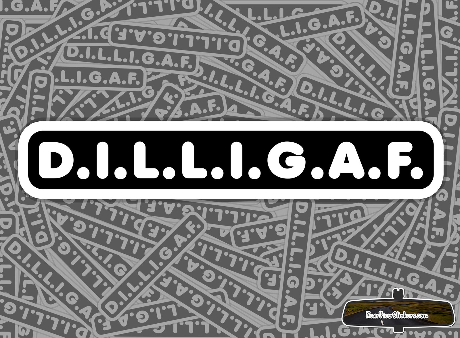 DILLIGAF Stickers - Motorcycle Helmet Stickers - Laptop Stickers - 1024-DILLIGAF-BIKER-x2-RVS