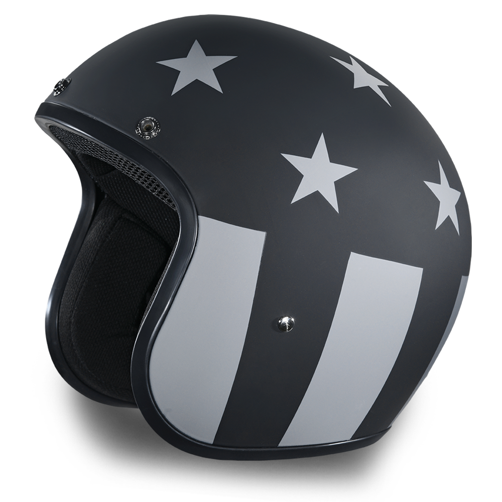 DOT Motorcycle Helmet - Captain America Stealth - Open Face - DC6-CAS-DH