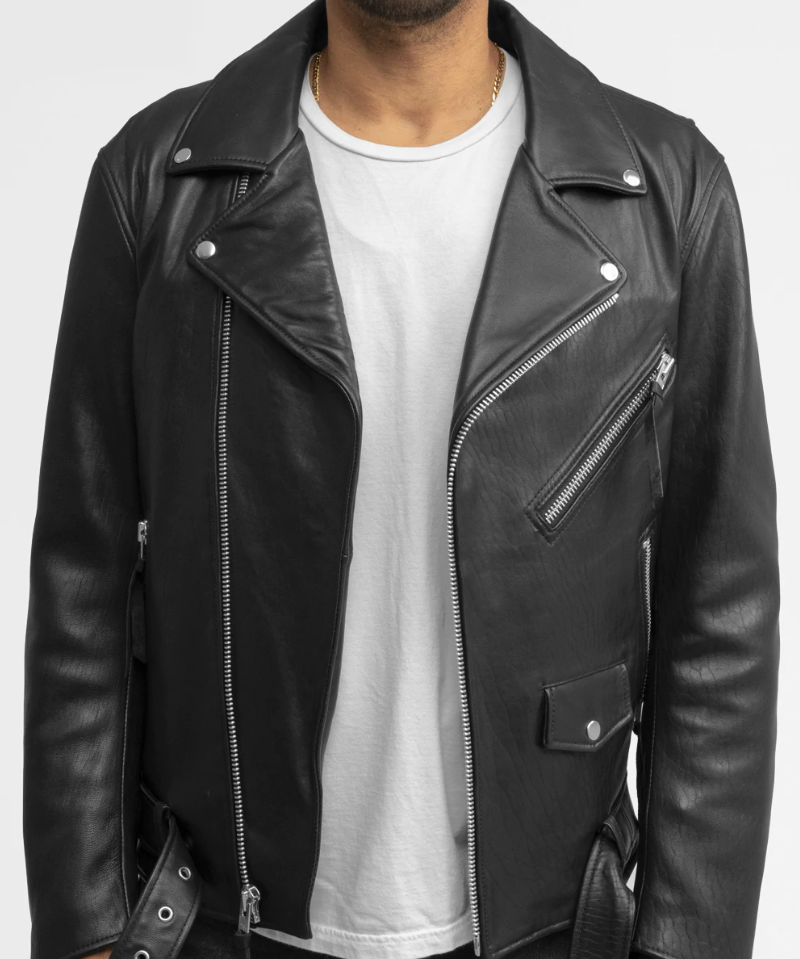 Leather Biker Jacket - Men's Fashion - Lambskin - Jay - WBM2080NZ-FM