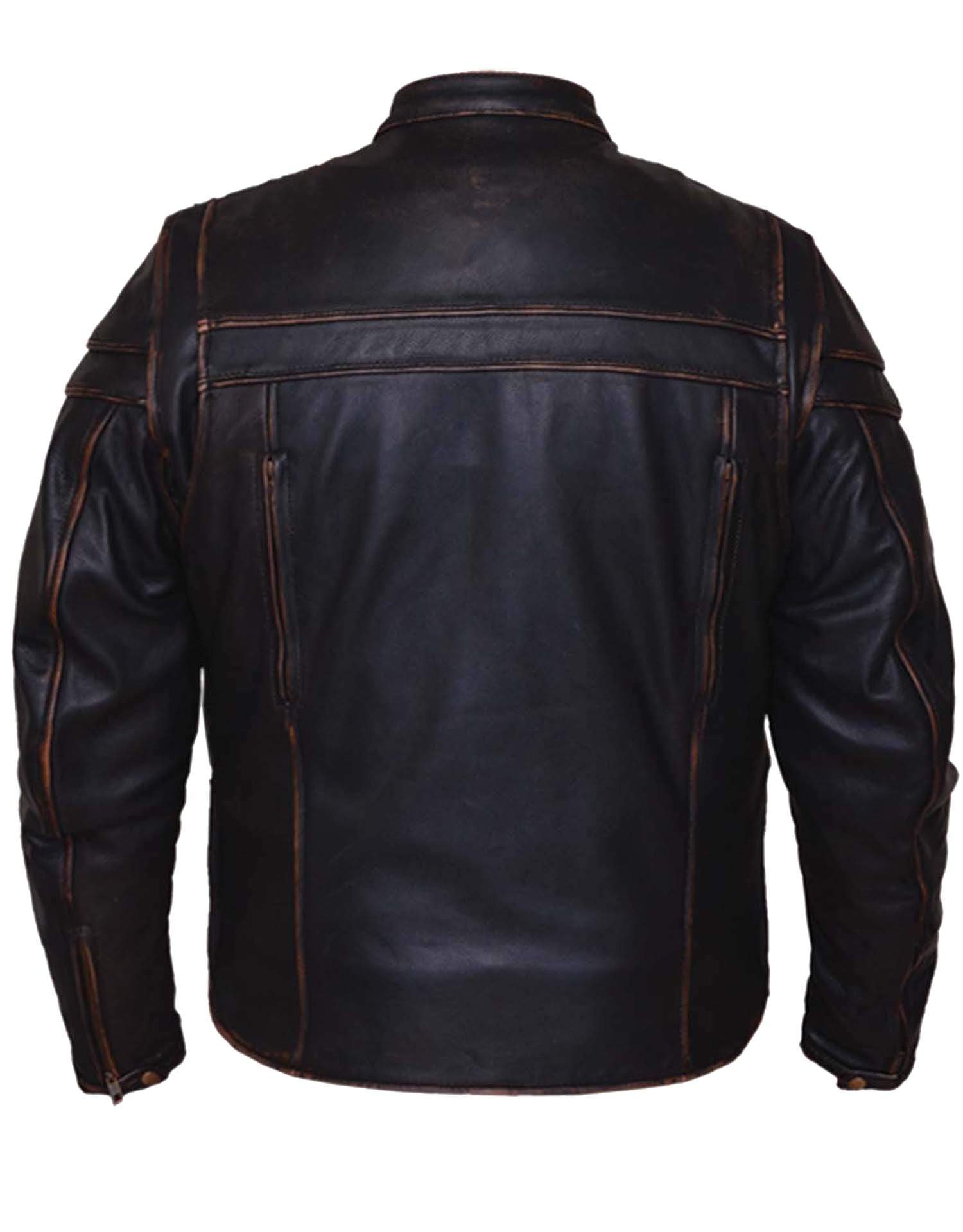 Ultra Leather Motorcycle Jacket - Men's - Colorado Brown - 6037-RUB-UN