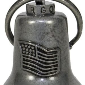 American Flag - Gun Metal Motorcycle Ride Bell - SKU GRL-BL21-GM-DL