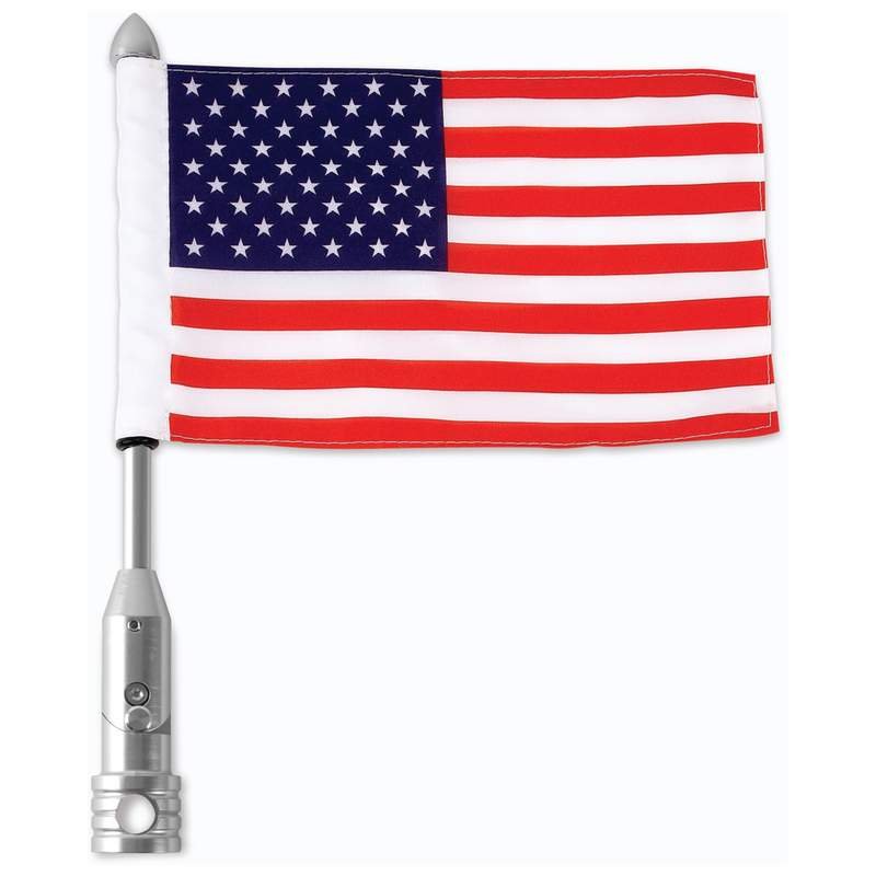 Motorcycle Flag Pole - American Flag - 18" - Accessories - BKFLAGPL18-BN