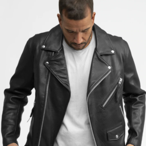 Leather Biker Jacket - Men's Fashion - Lambskin - Jay - WBM2080NZ-FM