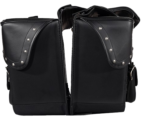 Saddlebags - Studs - Throwover - Pockets - Motorcycle - SD4085-PV-DL
