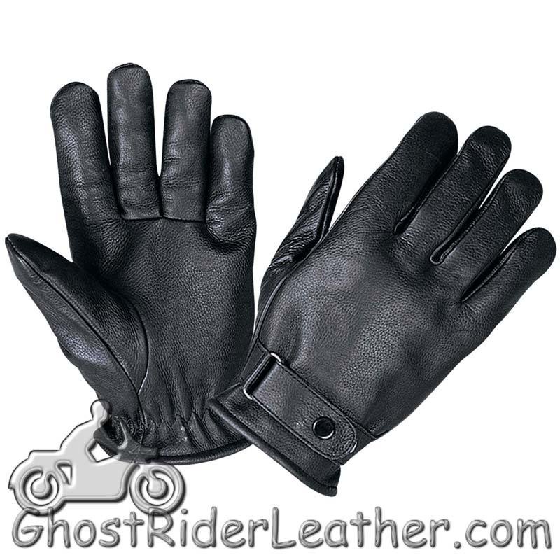 Leather Gloves - Men's - Full Finger - Lined - 1229-00-UN