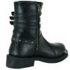 Leather Motorcycle Boots - Women's - Black - Side Zippers - DS9767-DS