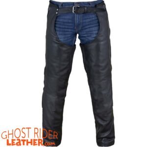 Leather Chaps - Men's or Women's - Removable Liner - Split Leather - C4334-04-DL