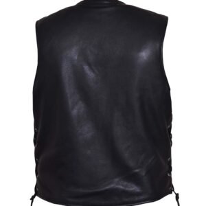 Leather Motorcycle Vest - Men's - Tall Sizes 4X 5X 6X 7X 8X - 331-TL-UN.