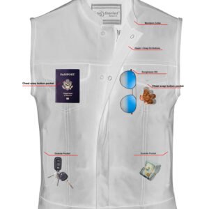 Leather Motorcycle Vest - Men's - Gun Pockets - Up To 12XL - Big and Tall - DS189A-DS