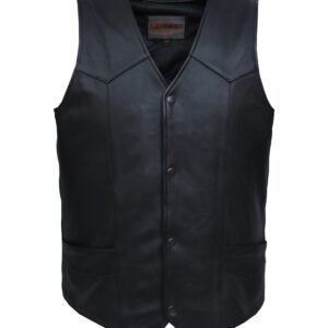 Leather Motorcycle Vest -Men's - Ultra Naked - Up To 8XL - 330-00-UN