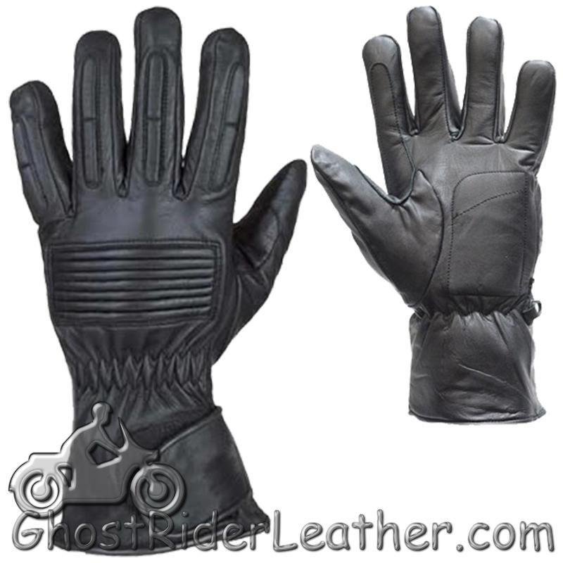 *IRREGULAR* Leather Motorcycle Riding Gloves - Men's - Full Finger - GL2099-00-DL