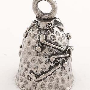 Golf - Skull - Pewter - Motorcycle Guardian Bell - Made In USA - SKU GB-GOLF-DS