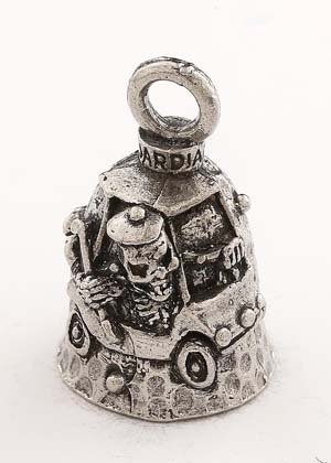 Golf - Skull - Pewter - Motorcycle Guardian Bell - Made In USA - SKU GB-GOLF-DS