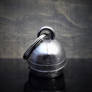 Motorcycle Helmet Skull - Pewter - Motorcycle Ride Bell - Made In USA - SKU BB30-DS