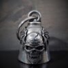 Skull Batwing - Pewter - Motorcycle Gremlin Bell - Made In USA - SKU BB59-DS