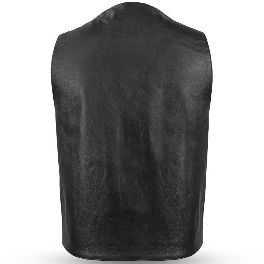Gun Runner - Men's Leather Western Vest in Sizes Up To 8XL - Concealed Carry - SKU FMM611BSF-FM