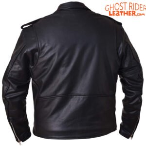 Leather Motorcycle Jacket - Men's - Up To Size 10XL - Classic - 10-ZO-UN