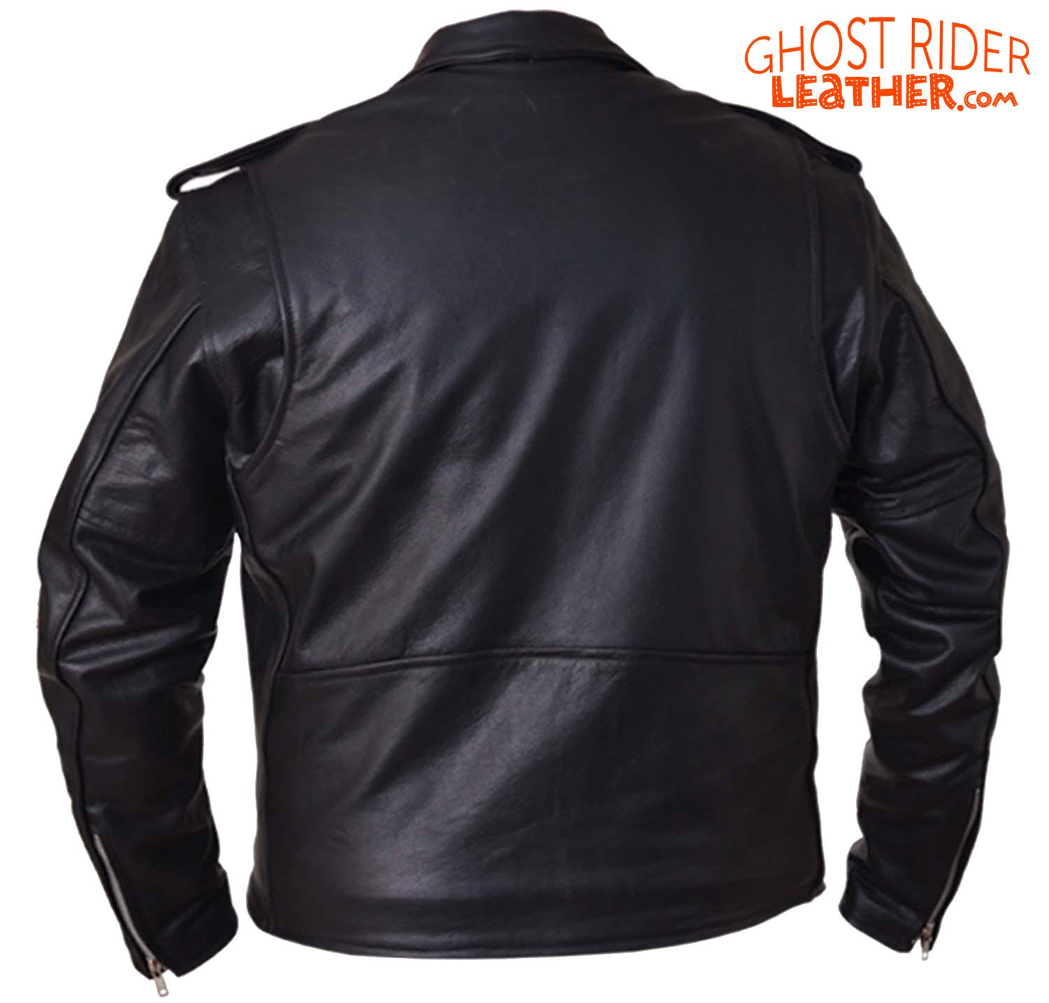 Leather Motorcycle Jacket - Men's - Up To Size 10XL - Classic - 10-ZO-UN