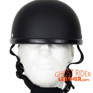 Novelty Motorcycle Helmet - Flat Black - Eagle Style - Shorty - H501-11-DL