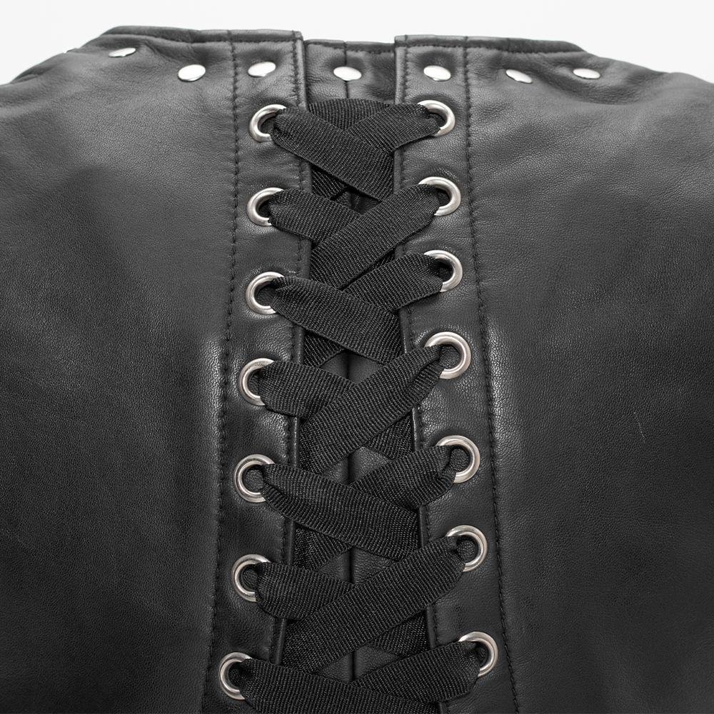 Leather Motorcycle Vest -Women's - Rivet Design - Empress - FIL575SDM-FM