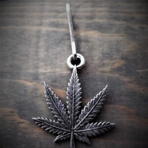 Zipper Pull - Bud Leaf - Weed - Lead Free Pewter - Made In U.S.A. - BZP-30-DS