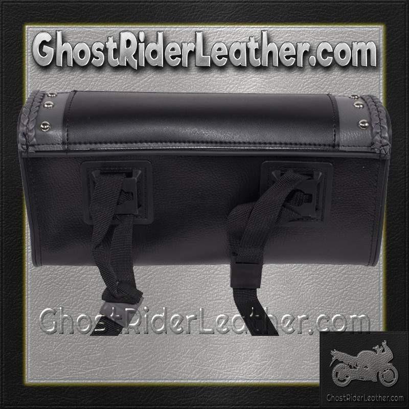 Black and Gray PVC Motorcycle Tool Bag - Fork Bag 10 or 12 Inch - SKU TB3030-DL