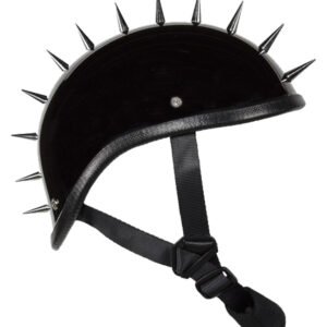 Novelty Motorcycle Helmet - Gloss or Flat Black - Spiked Gladiator - H403-H503-02-DL