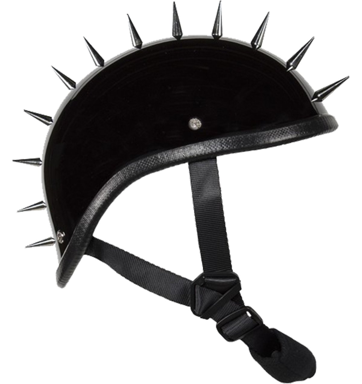 Novelty Motorcycle Helmet - Gloss or Flat Black - Spiked Gladiator - H403-H503-02-DL