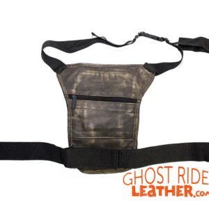 Leather Thigh Bag - Gun Pocket - Distressed Brown - Motorcycle - AC1025-12-DL