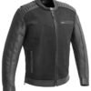 Leather and Twill Motorcycle Jacket - Men's - Up To Size 5XL - Biker Jacket - Daredevil- FIM260TW-FM