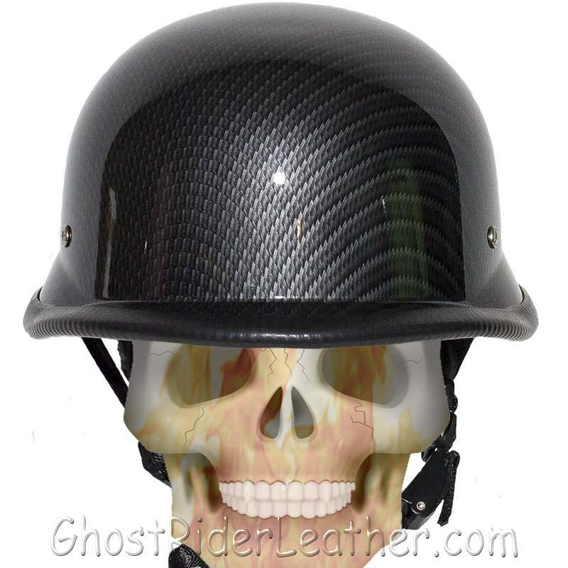 Novelty Motorcycle Helmet - Replica Carbon Fiber - German - H402-CF-DL