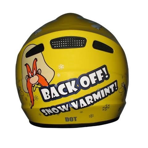 DOT Kids ATV Helmet - Dirt Bike - Snow Machine - Back Off - Color Choice - DOTATVKIDSBACKOFF-HI. Yosemite Sam Motocross Helmet for Youth.