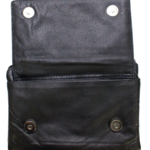 Leather Belt Bag - Black - Plain - Handbag - BAG35-PLAIN-DL
