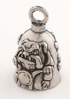 Bulldog - Pewter - Motorcycle Guardian Bell - Made In USA - SKU GB-BULLDOG-DS