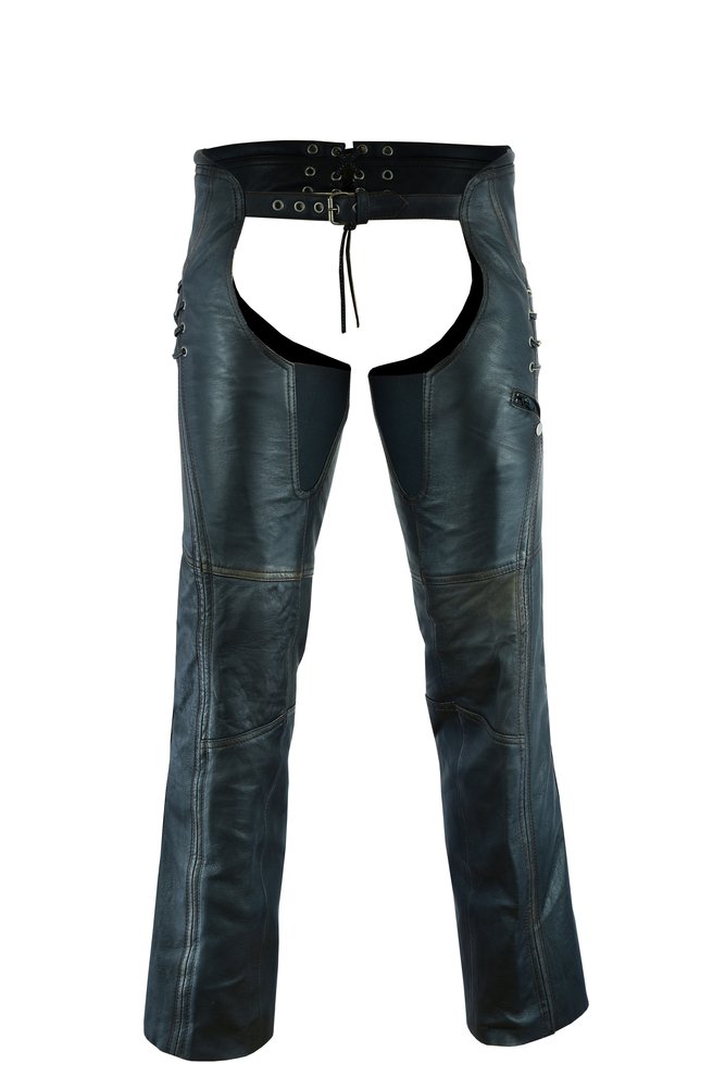 Leather Chaps - Women's - Hip Set - Stretchy Thighs - DS-490-DS