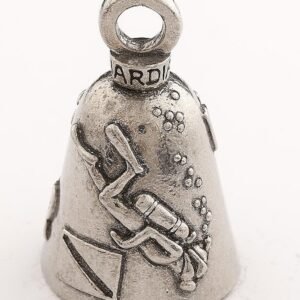 Scuba Diver - Pewter - Motorcycle Guardian Bell® - Made In USA - SKU GB-SCUBA-DIVER-DS