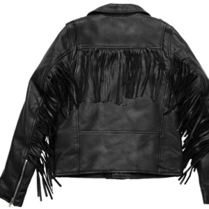 Leather Motorcycle Jacket - Women's - Fringe - Lesley - BH-J06-FM