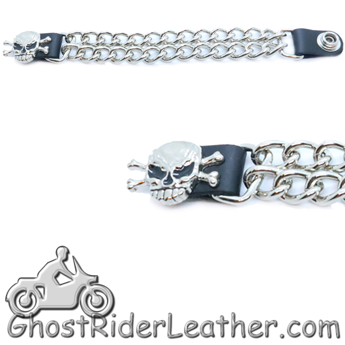 Skull and Crossbones - Vest Extender - One Single - Made In USA - Extra Long - VE147XL-DS-1