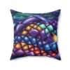 Diamond Abstracts - Multi Colors - Faux Suede Square Pillow