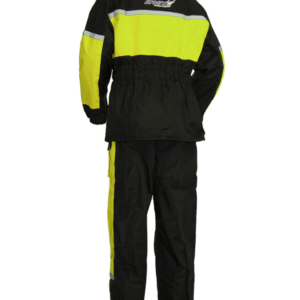 Men's Waterproof Motorcycle Rain Suit in Neon Green - SKU ATM3003-GREEN-FM
