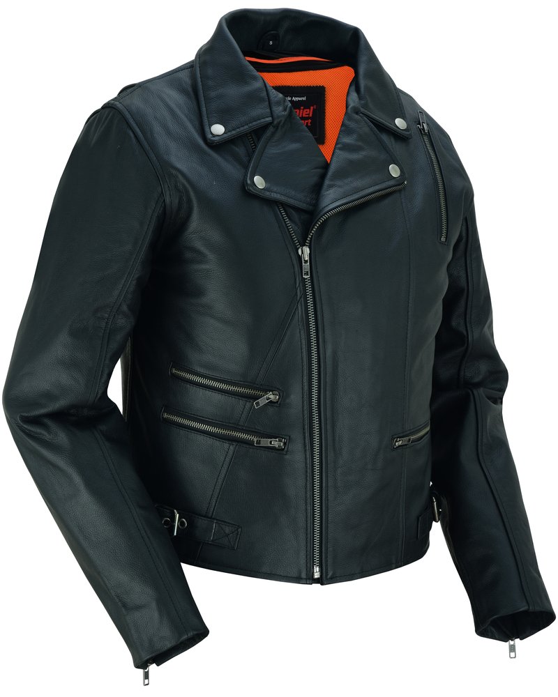 Leather Motorcycle Jacket - Women's - Updated and Stylish - Gun Pockets - DS804-DS