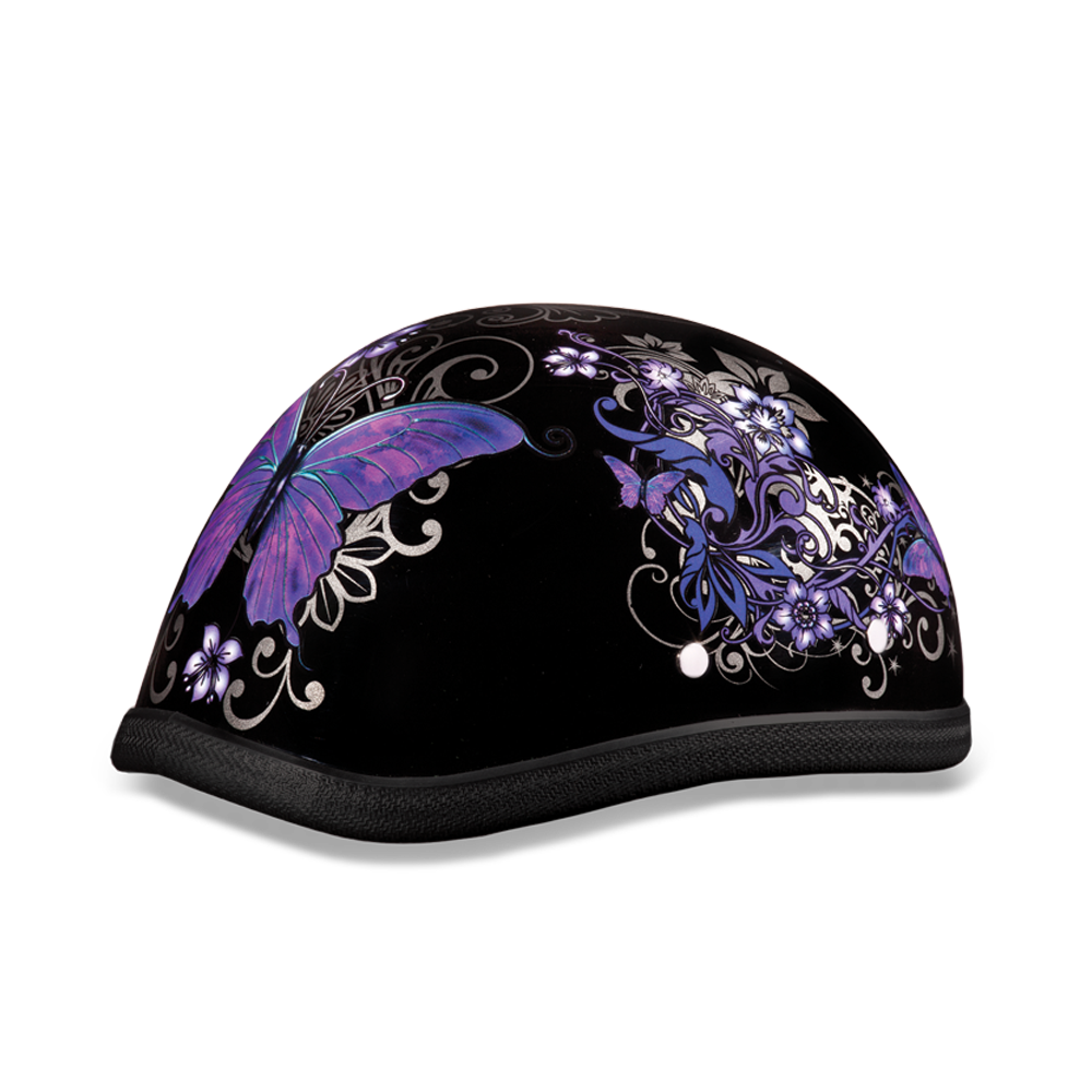 Novelty Motorcycle Helmet - Butterflies - Eagle Shorty - 6002B-DH