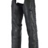Leather Chaps - Women's - Black - Hip Set - Stretchy Thighs - DS-485-DS